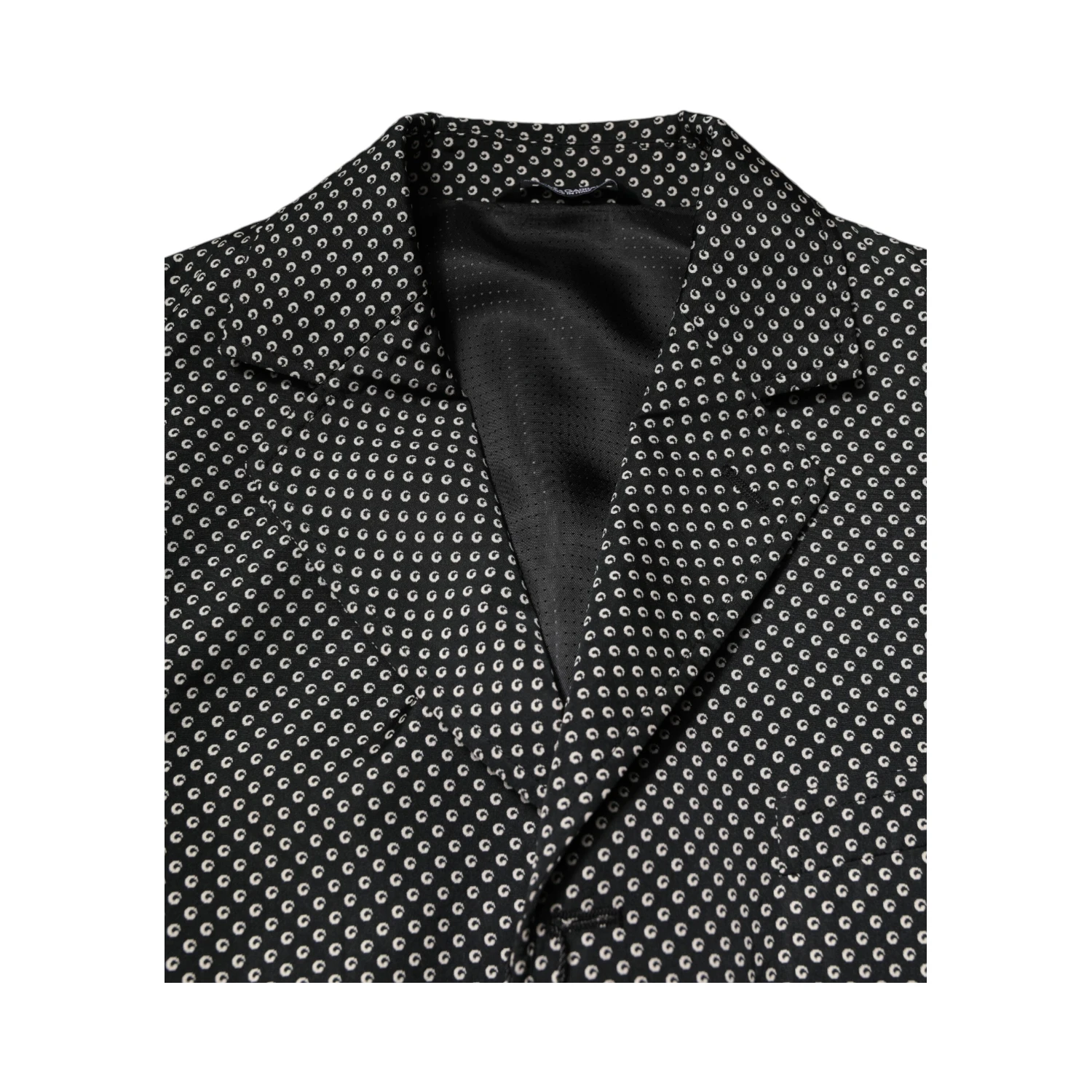 Black White Patterned Men Suit Coat Blazer