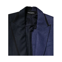 Navy Blue Double Breasted Suit Coat Blazer
