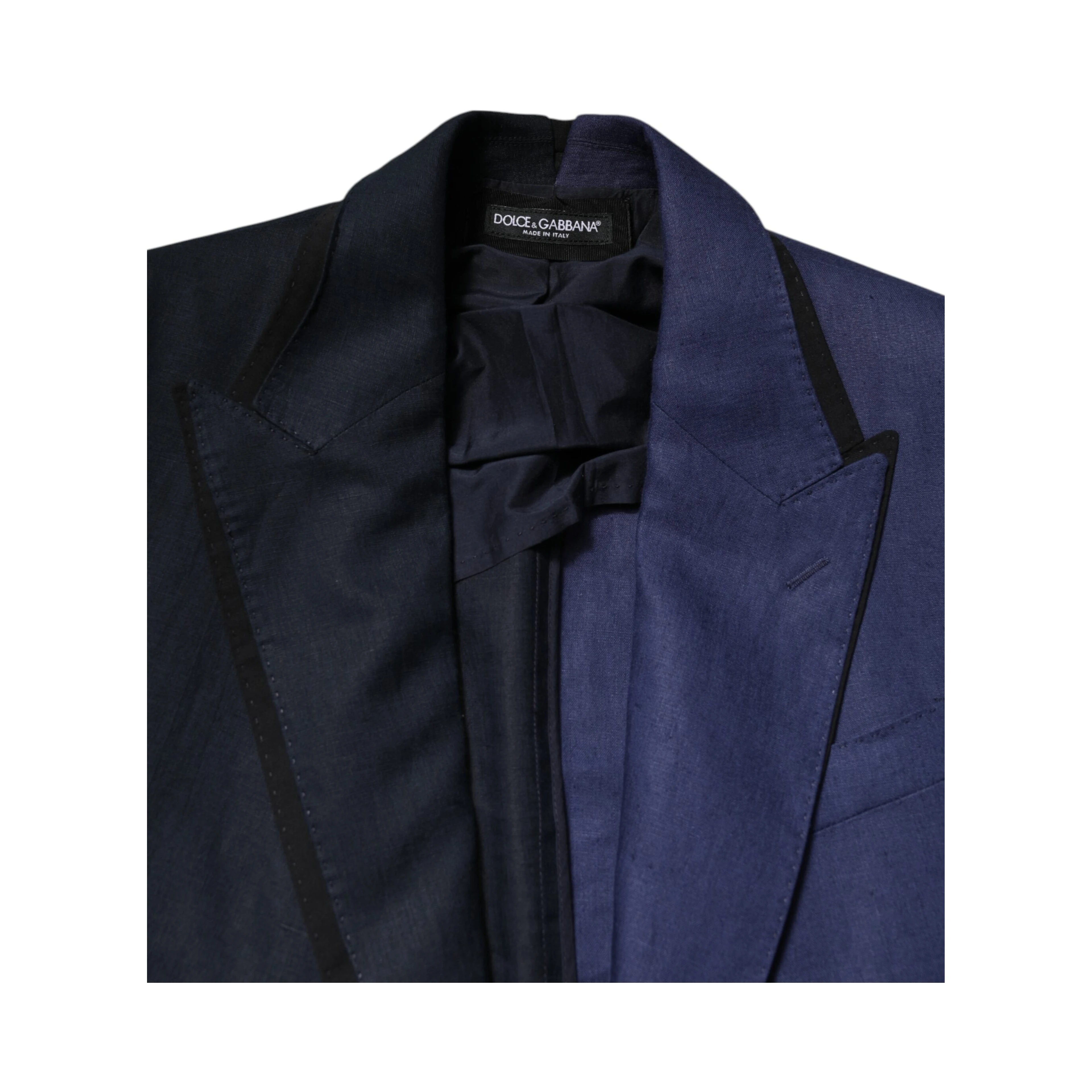 Navy Blue Double Breasted Suit Coat Blazer