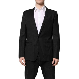 Black GOLD Single Breasted Suit Coat Blazer