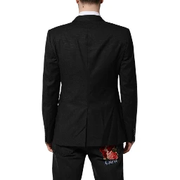 Black GOLD Single Breasted Suit Coat Blazer