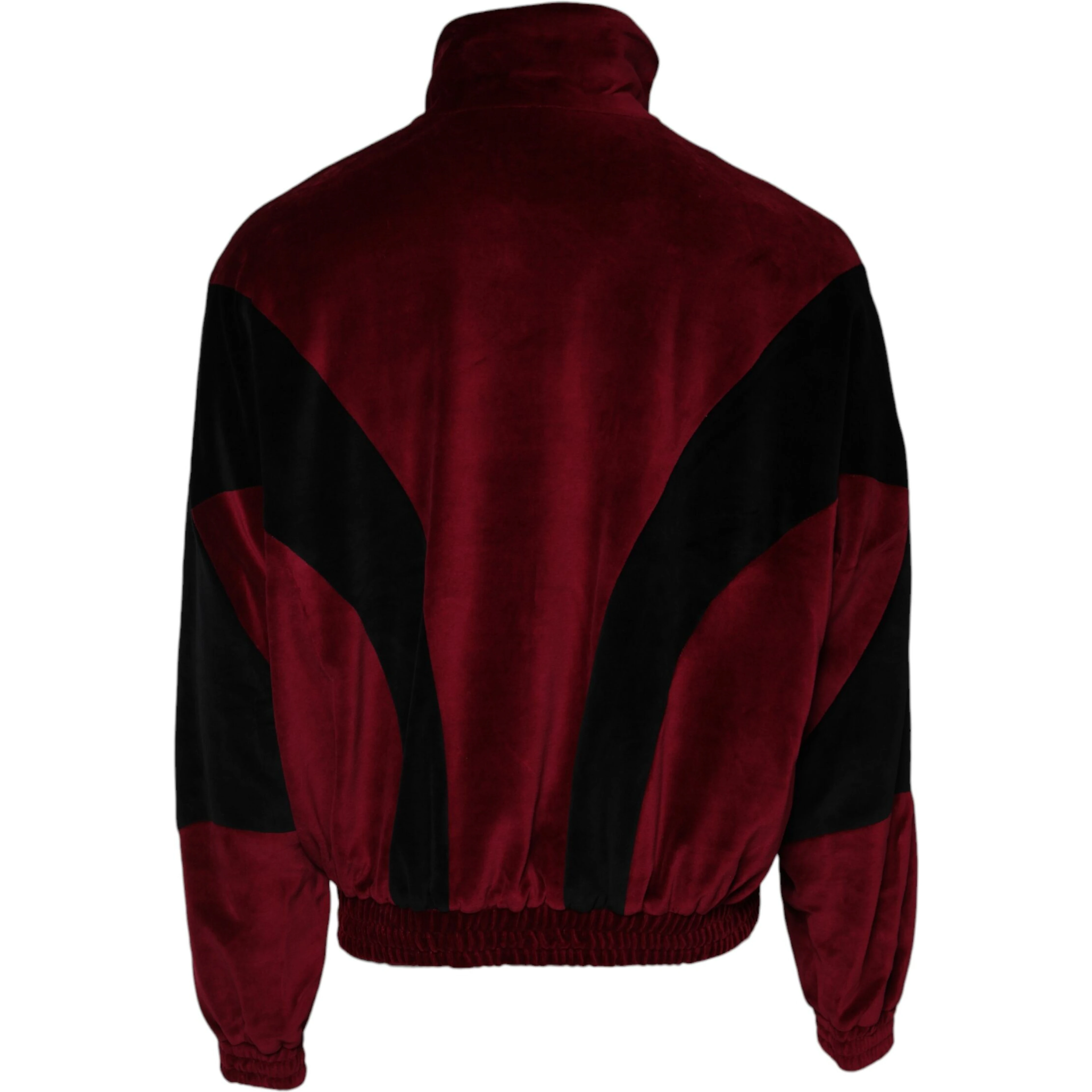 Red Black Cotton Logo FullZip Bomber Jacket