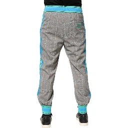 Multicolor Cotton Men Jogger Sweatpants Pants