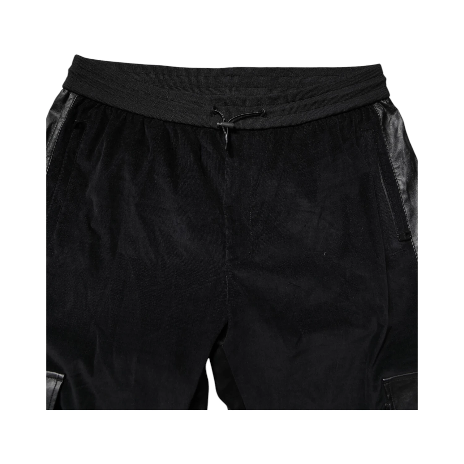 Black Cotton Cargo Jogger Sweatpants Pants