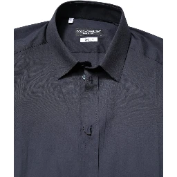 Dark Blue GOLD Cotton Dress Formal Shirt