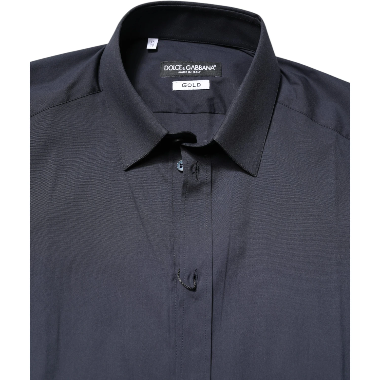 Dark Blue GOLD Cotton Dress Formal Shirt
