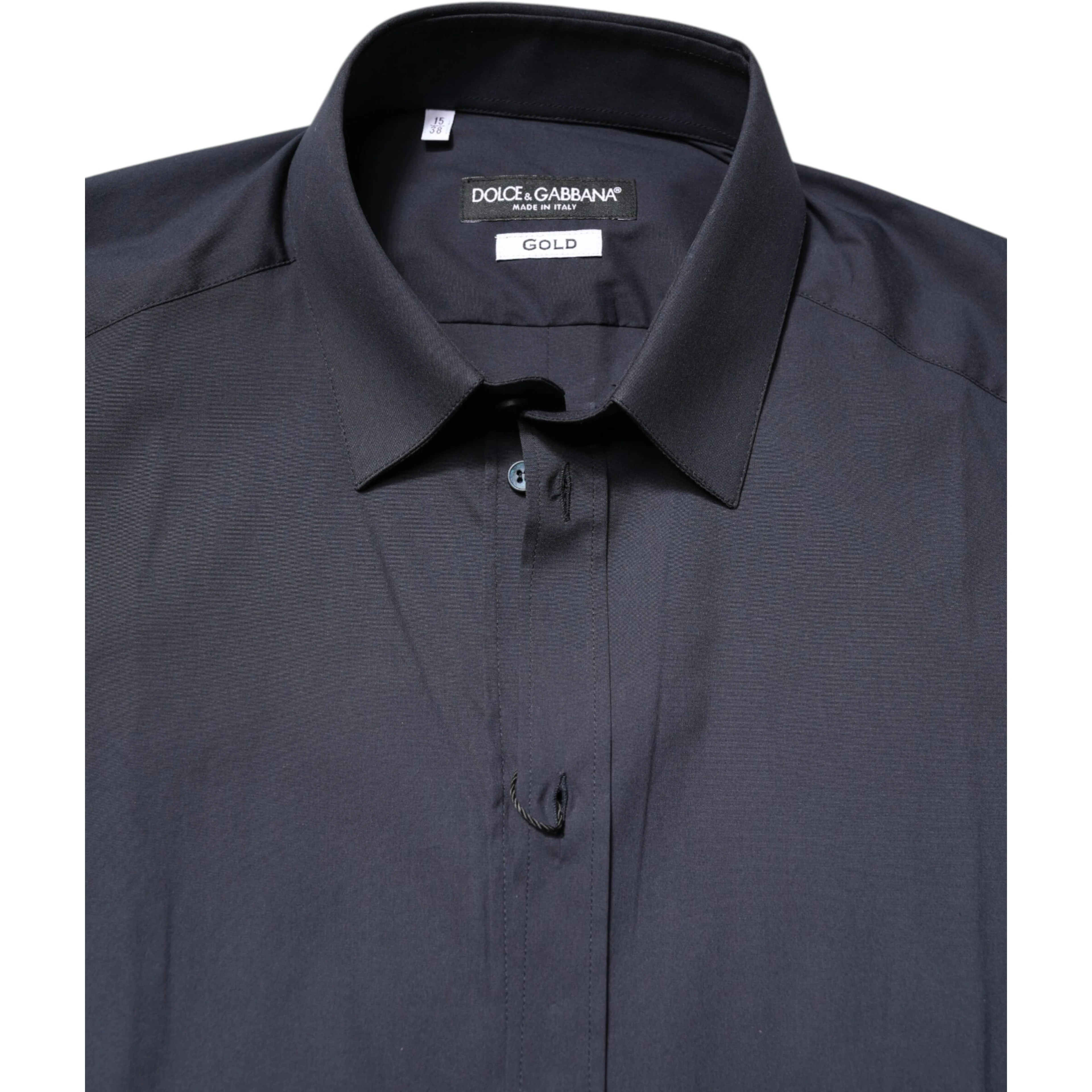 Dark Blue GOLD Cotton Dress Formal Shirt