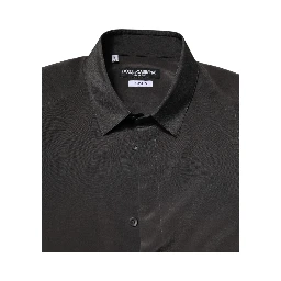 Dark Gray Silk GOLD Dress Formal Shirt