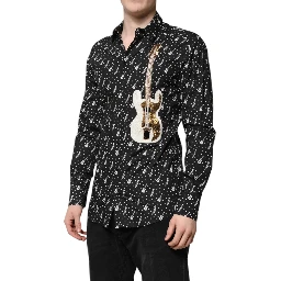 Black GOLD Instrument Embellished Shirt
