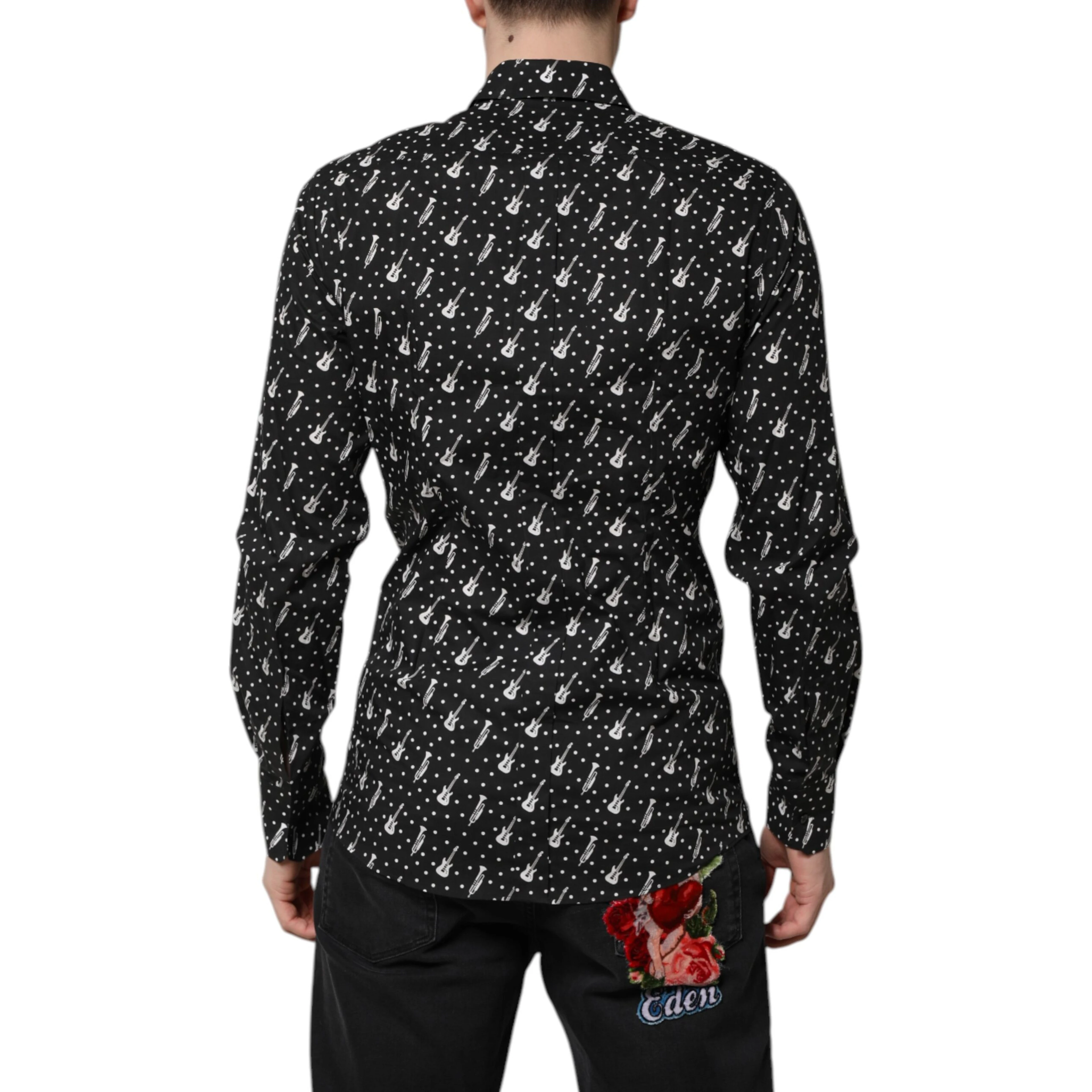 Black GOLD Instrument Embellished Shirt