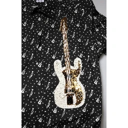 Black GOLD Instrument Embellished Shirt
