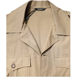 Brown Graphic Print Short Sleeves Shirt