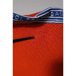 Orange Cotton Hooded Men Sweatshirt Sweater