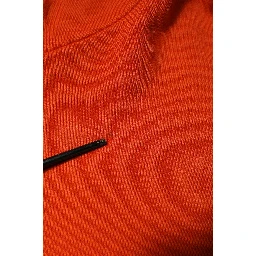 Orange Cotton Hooded Men Sweatshirt Sweater