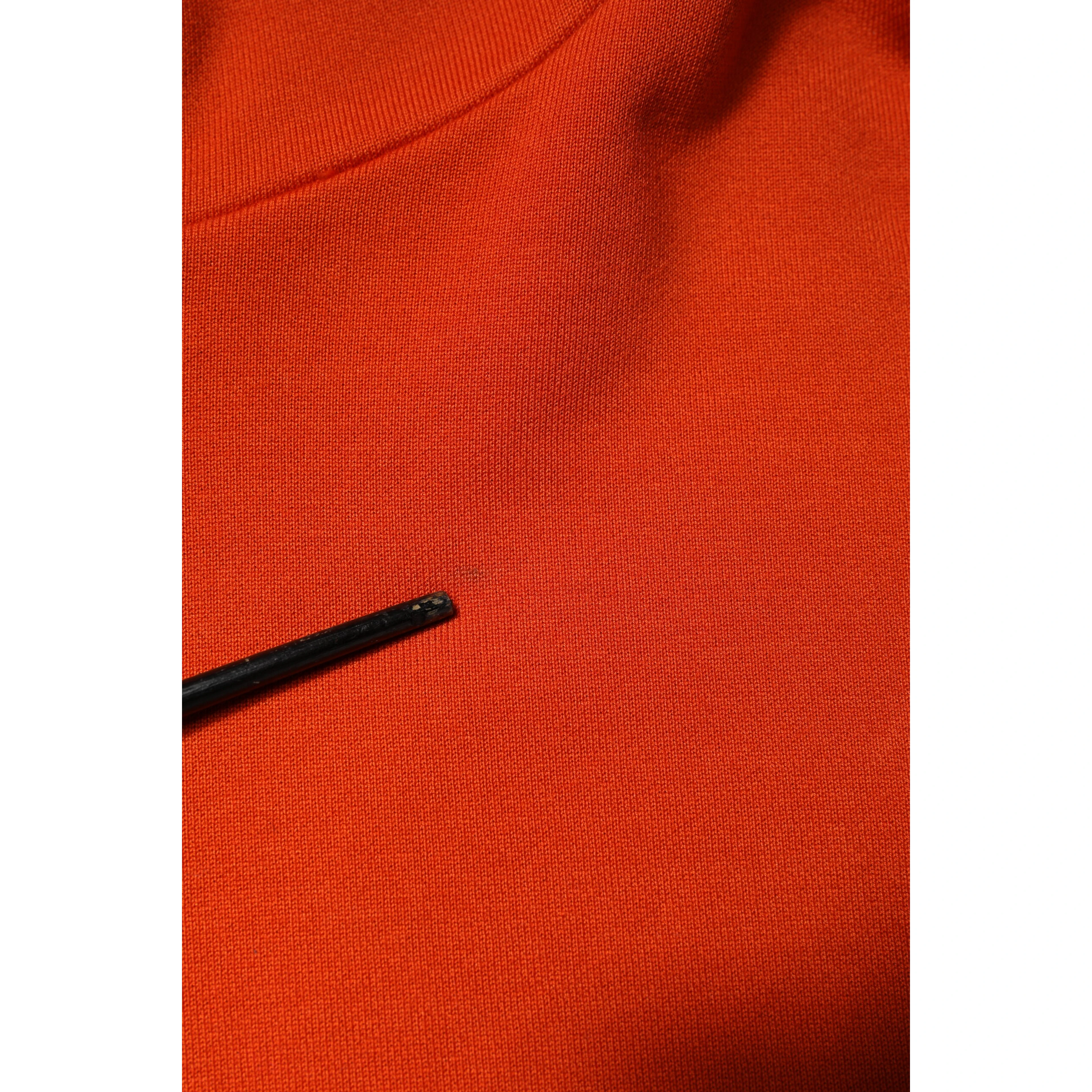 Orange Cotton Hooded Men Sweatshirt Sweater
