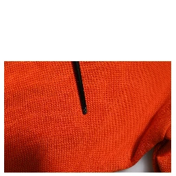 Orange Cotton Hooded Men Sweatshirt Sweater