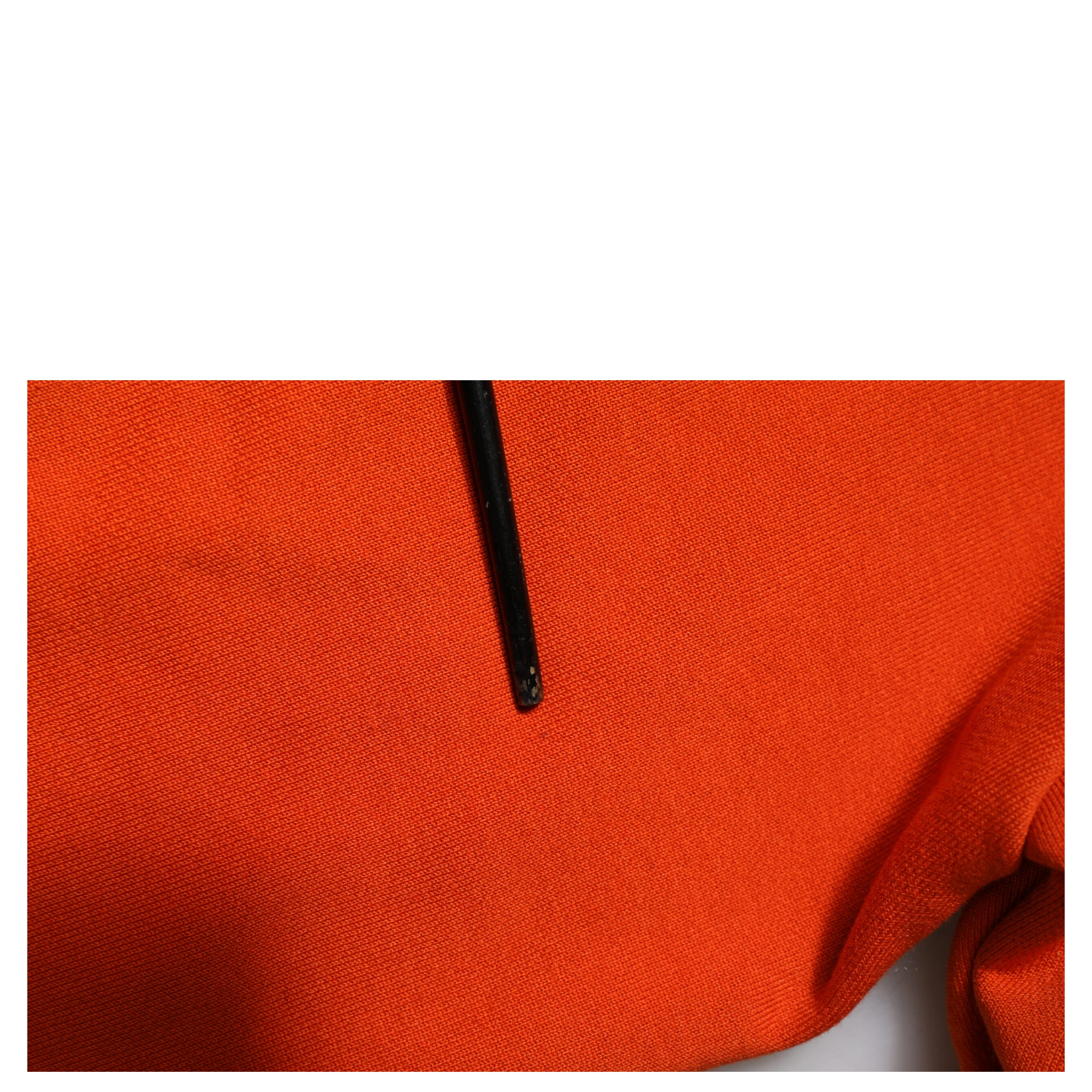 Orange Cotton Hooded Men Sweatshirt Sweater