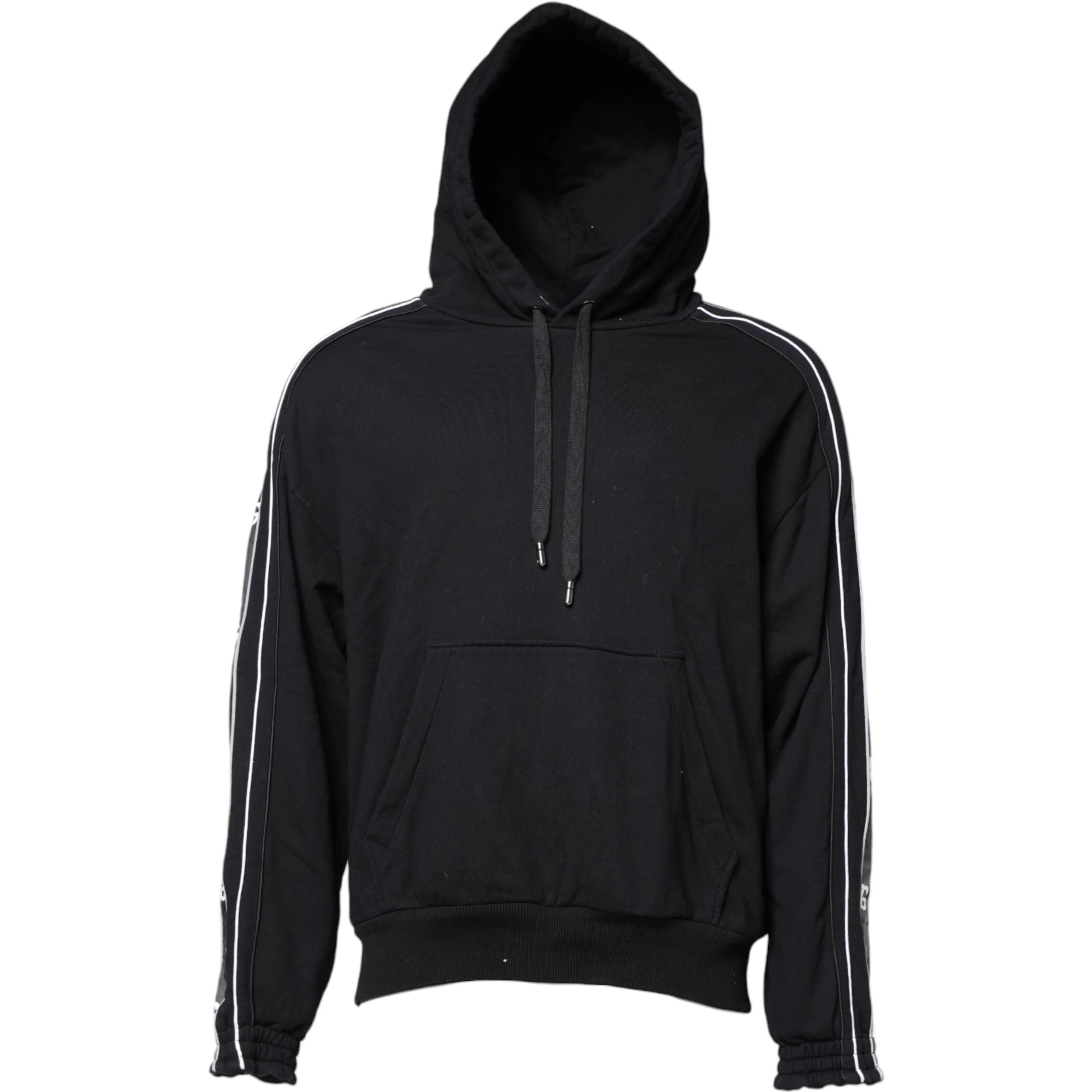 Black Cotton Logo Hooded Sweatshirt Sweater