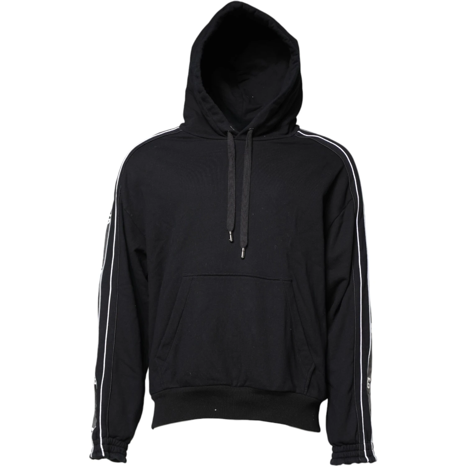 Black Cotton Logo Hooded Sweatshirt Sweater