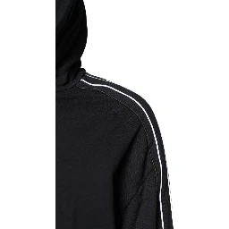 Black Cotton Logo Hooded Sweatshirt Sweater