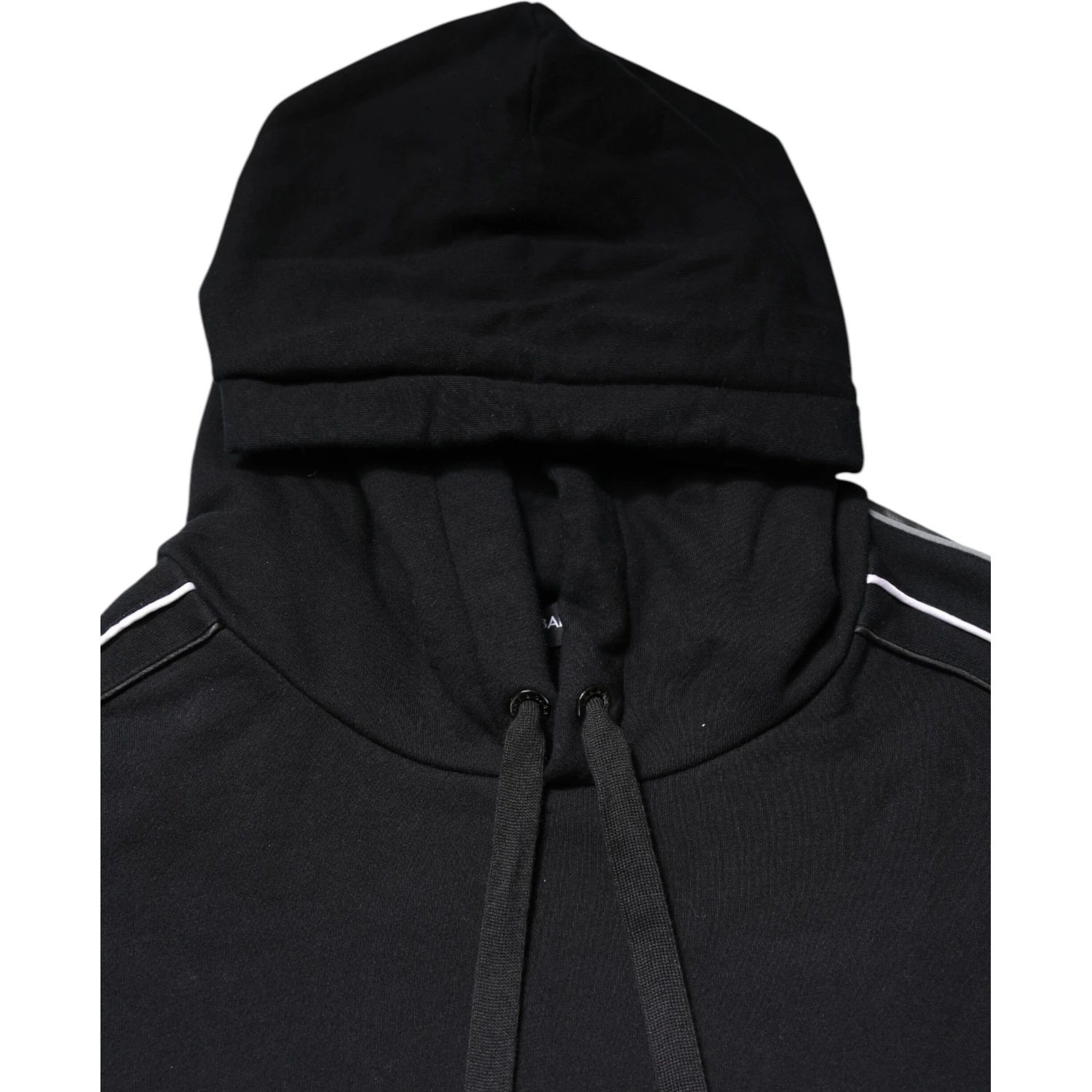 Black Cotton Logo Hooded Sweatshirt Sweater