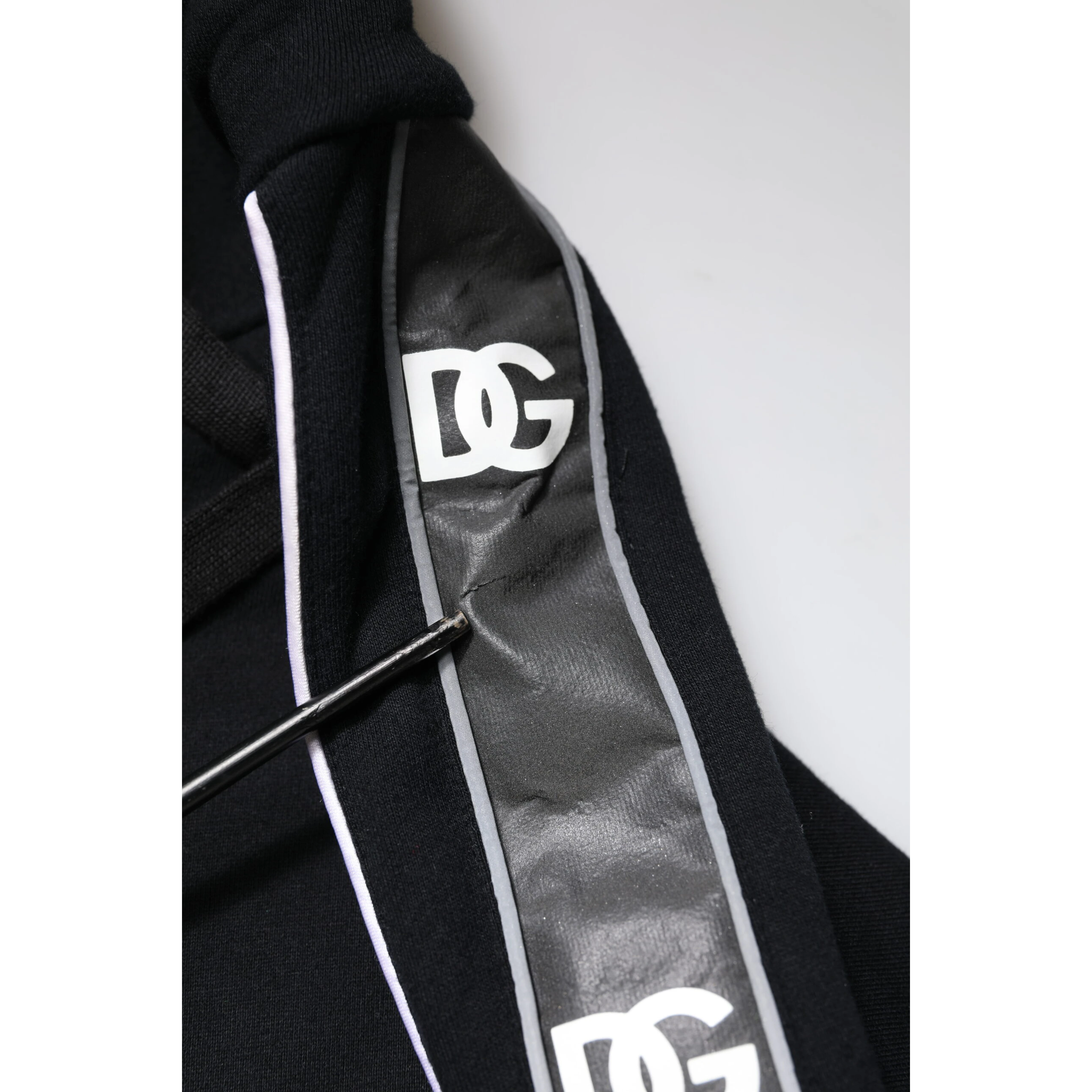 Black Cotton Logo Hooded Sweatshirt Sweater