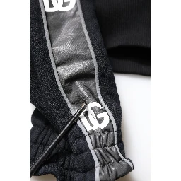 Black Cotton Logo Hooded Sweatshirt Sweater