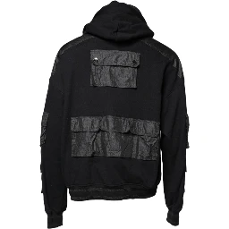 Black Cotton Hooded Sweatshirt Sweater