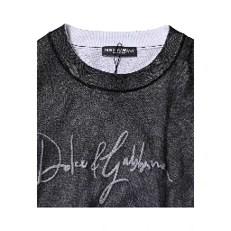 Black White Logo Knitted Pullover Sweater