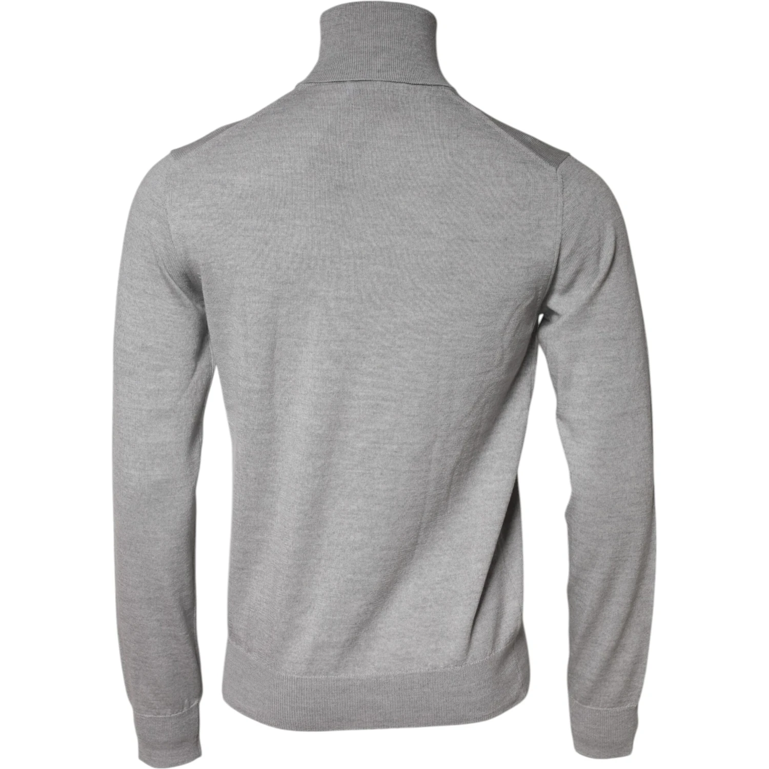 Gray Wool Knitted Men Pullover Sweater