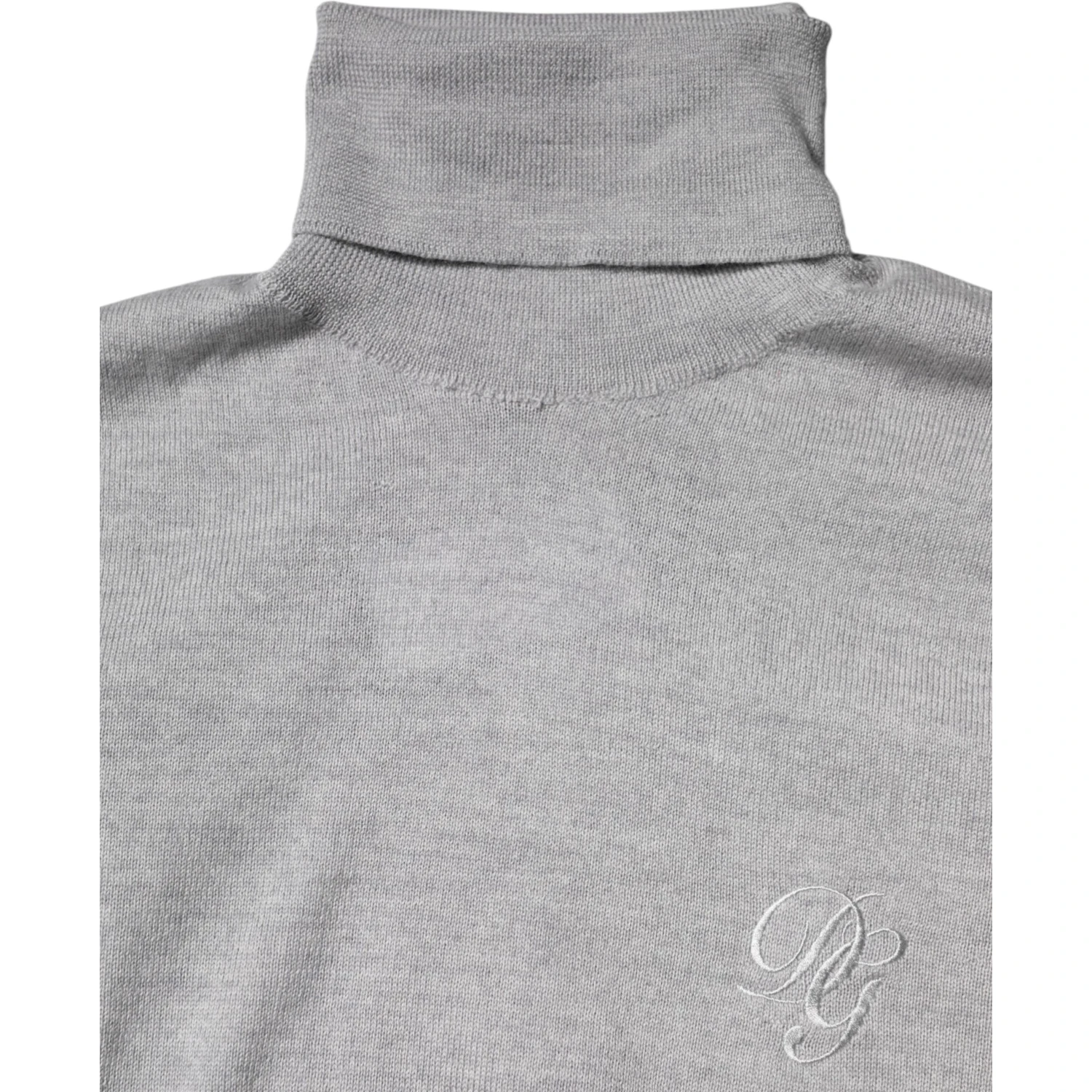 Gray Wool Knitted Men Pullover Sweater