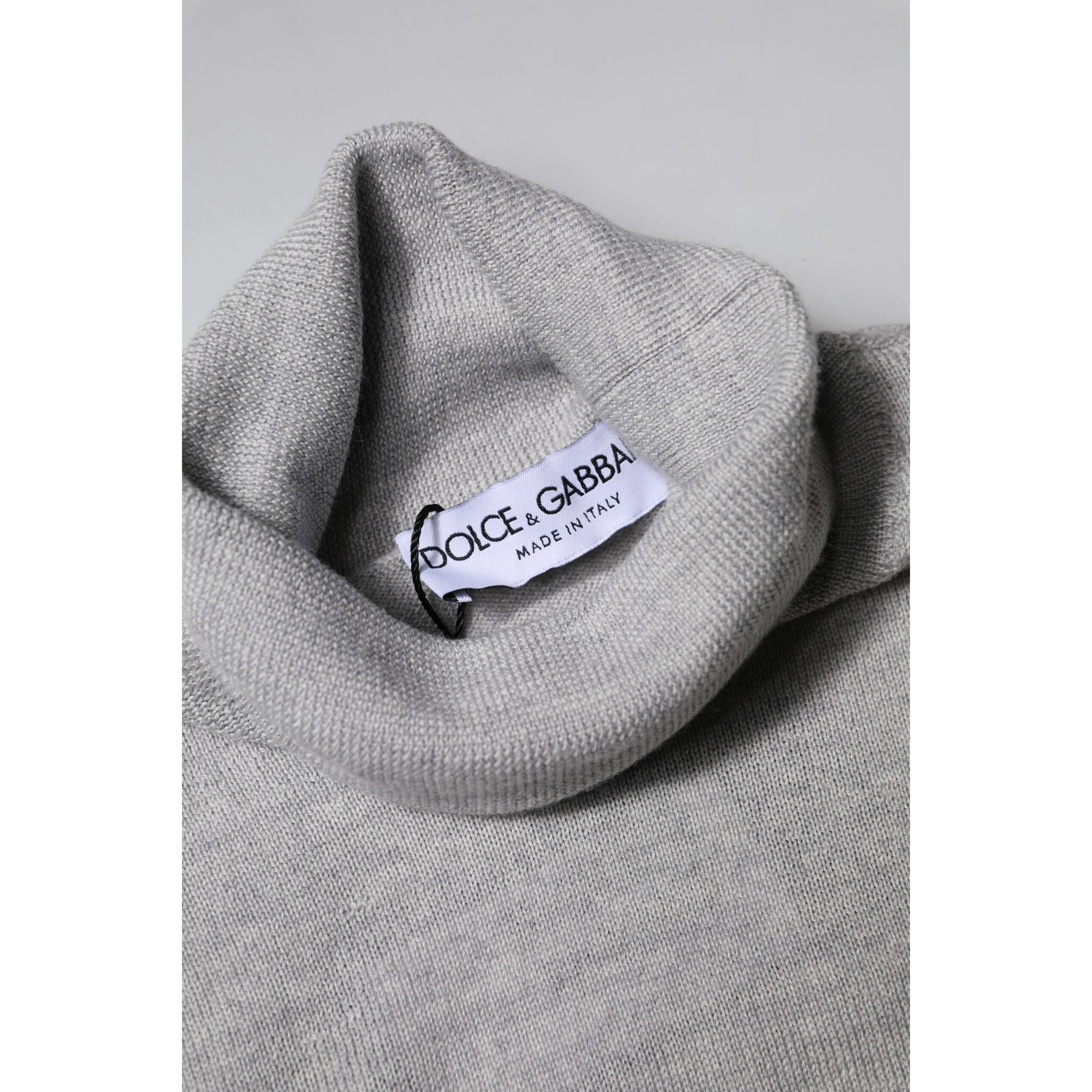 Gray Wool Knitted Men Pullover Sweater