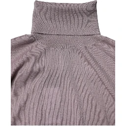Brown Cashmere Knitted Men Pullover Sweater