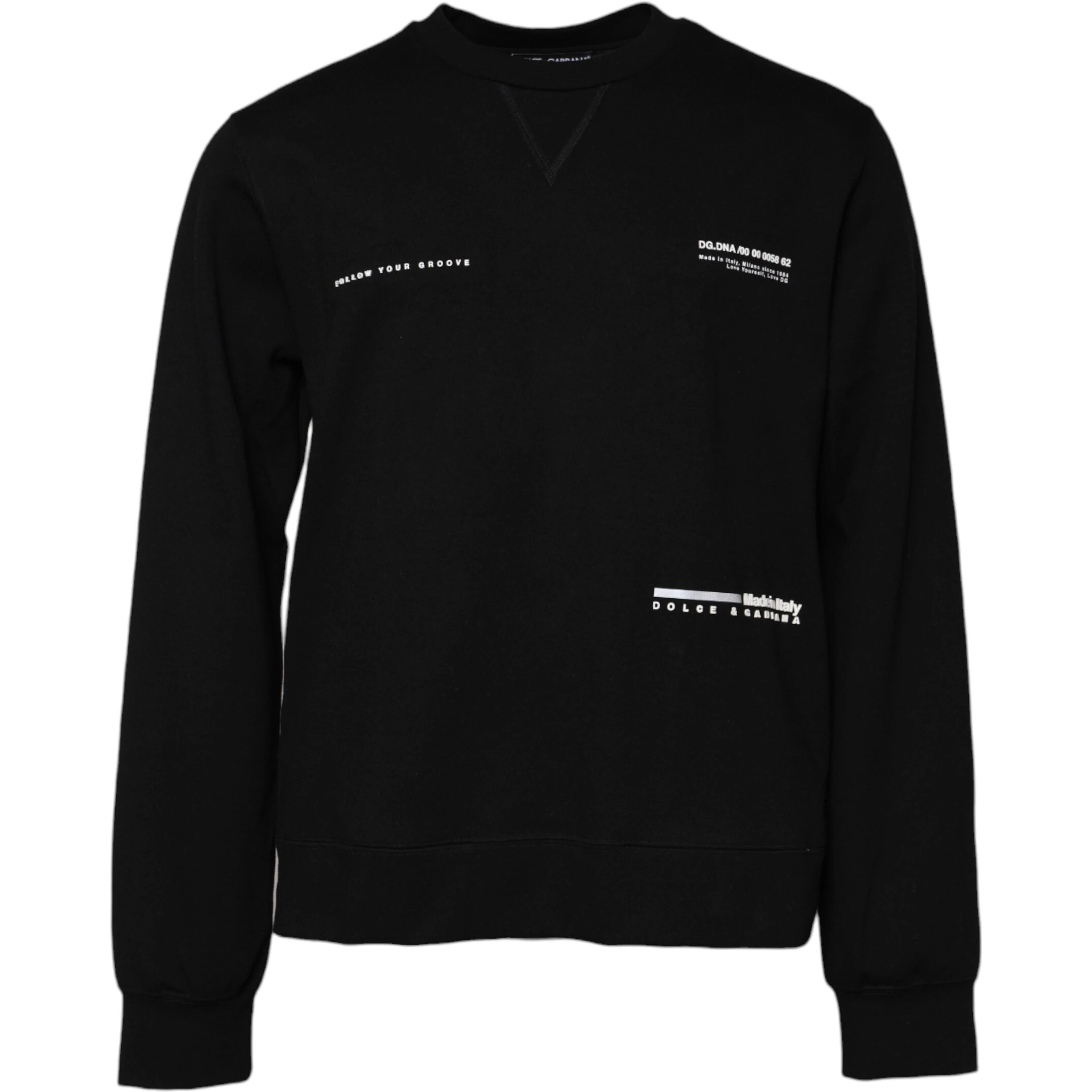 Black Cotton Logo Knitted Pullover Sweater