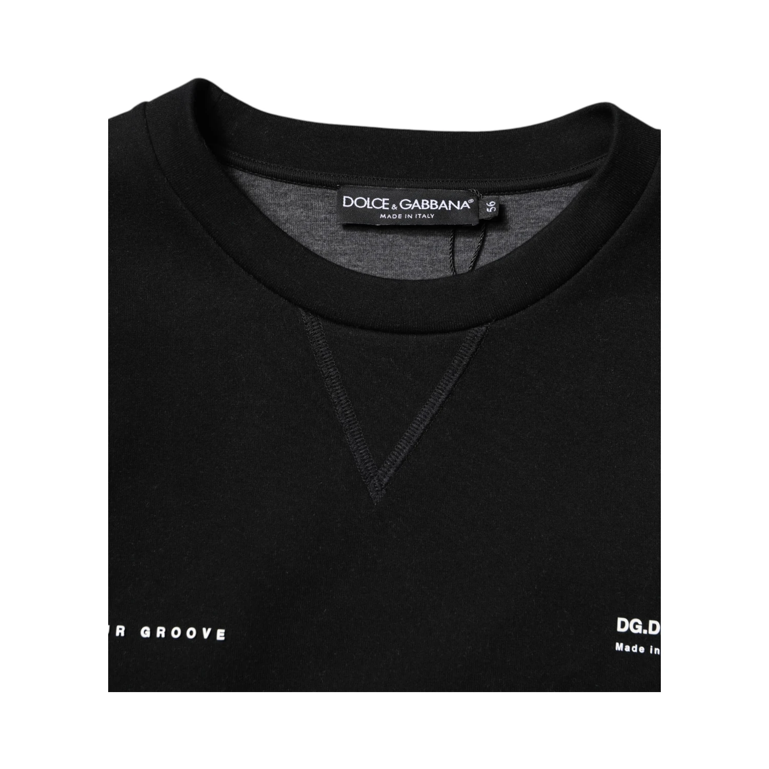 Black Cotton Logo Knitted Pullover Sweater