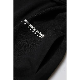 Black Cotton Logo Knitted Pullover Sweater