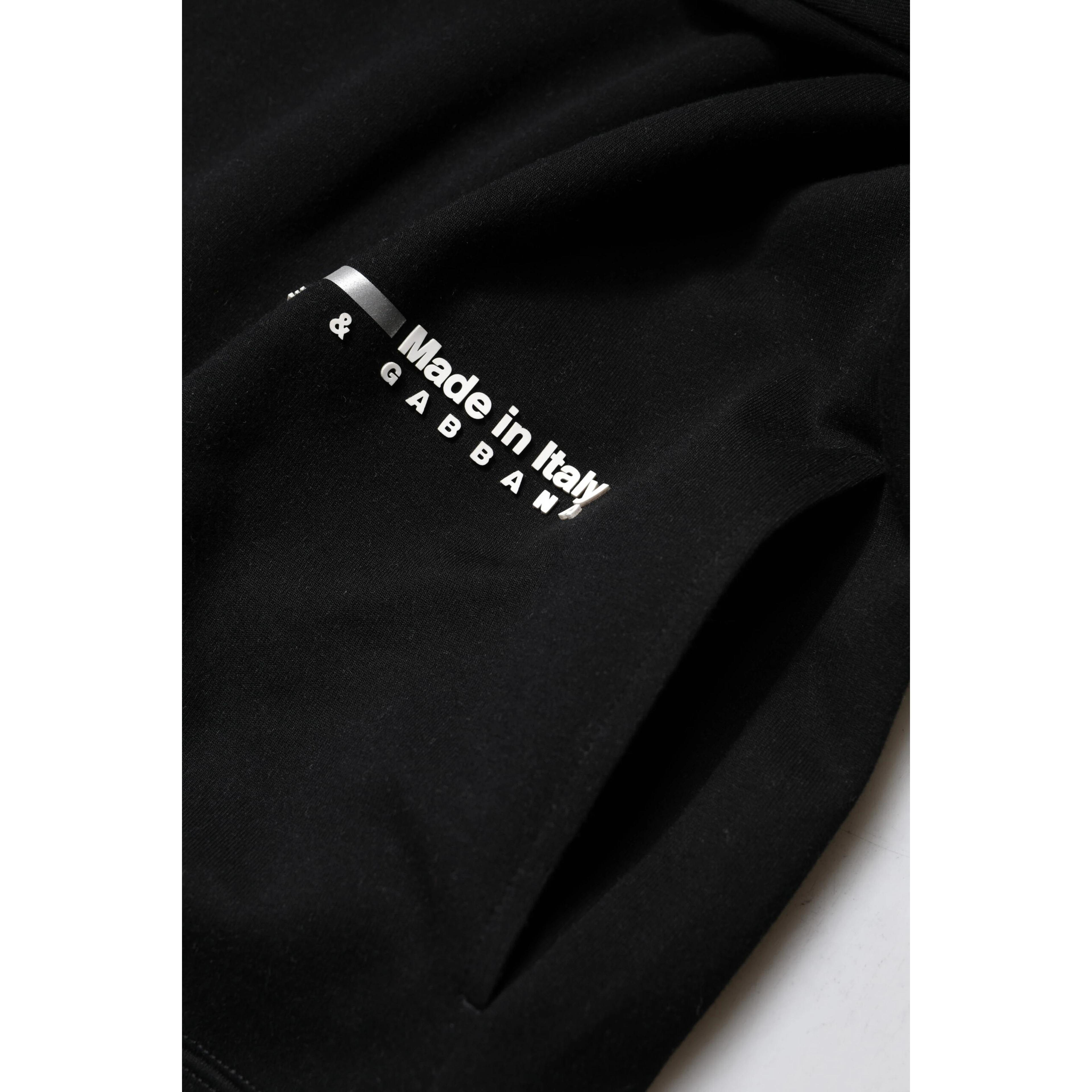 Black Cotton Logo Knitted Pullover Sweater