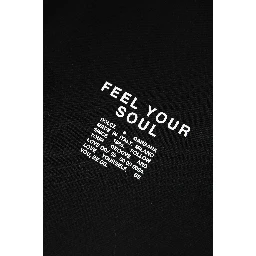 Black Cotton Logo Knitted Pullover Sweater