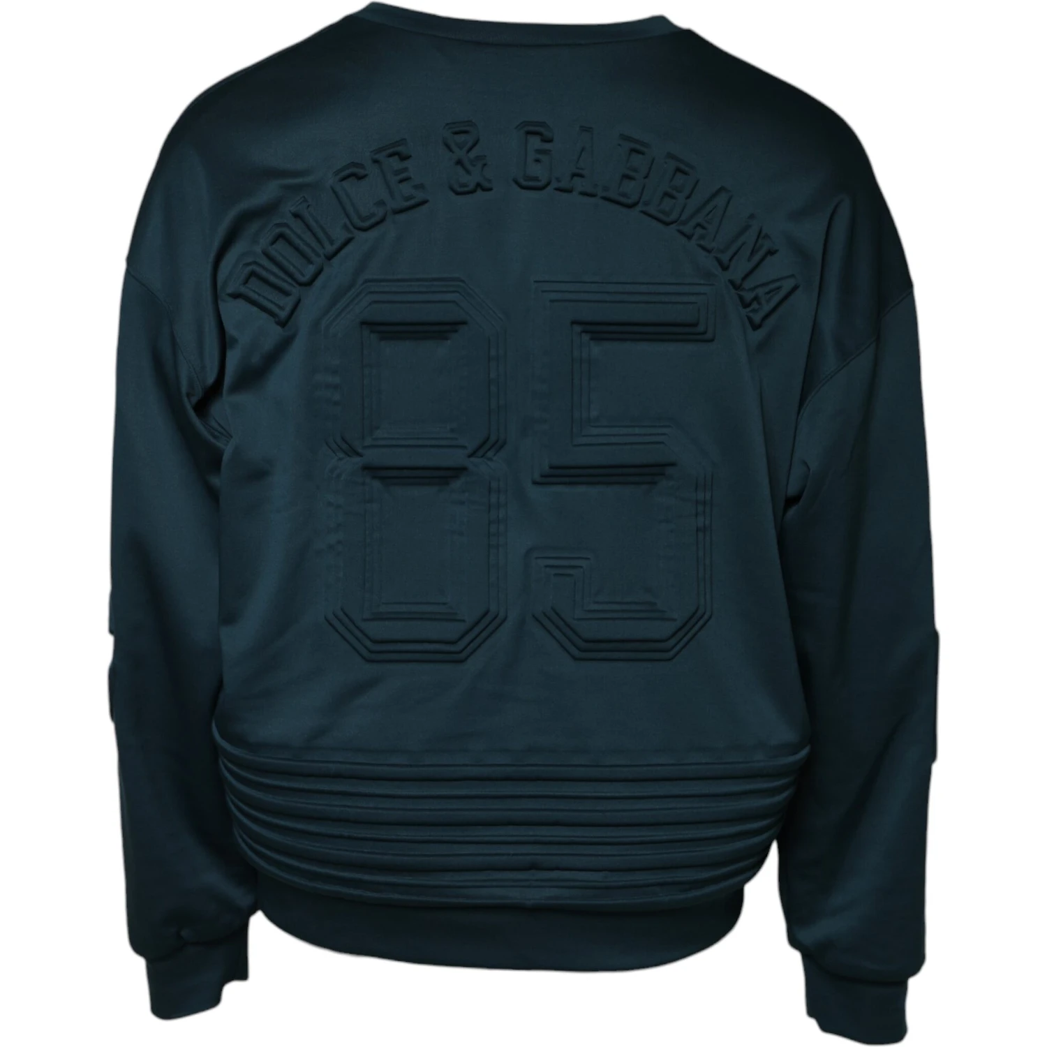 Dark Green Embossed Logo Pullover Sweater