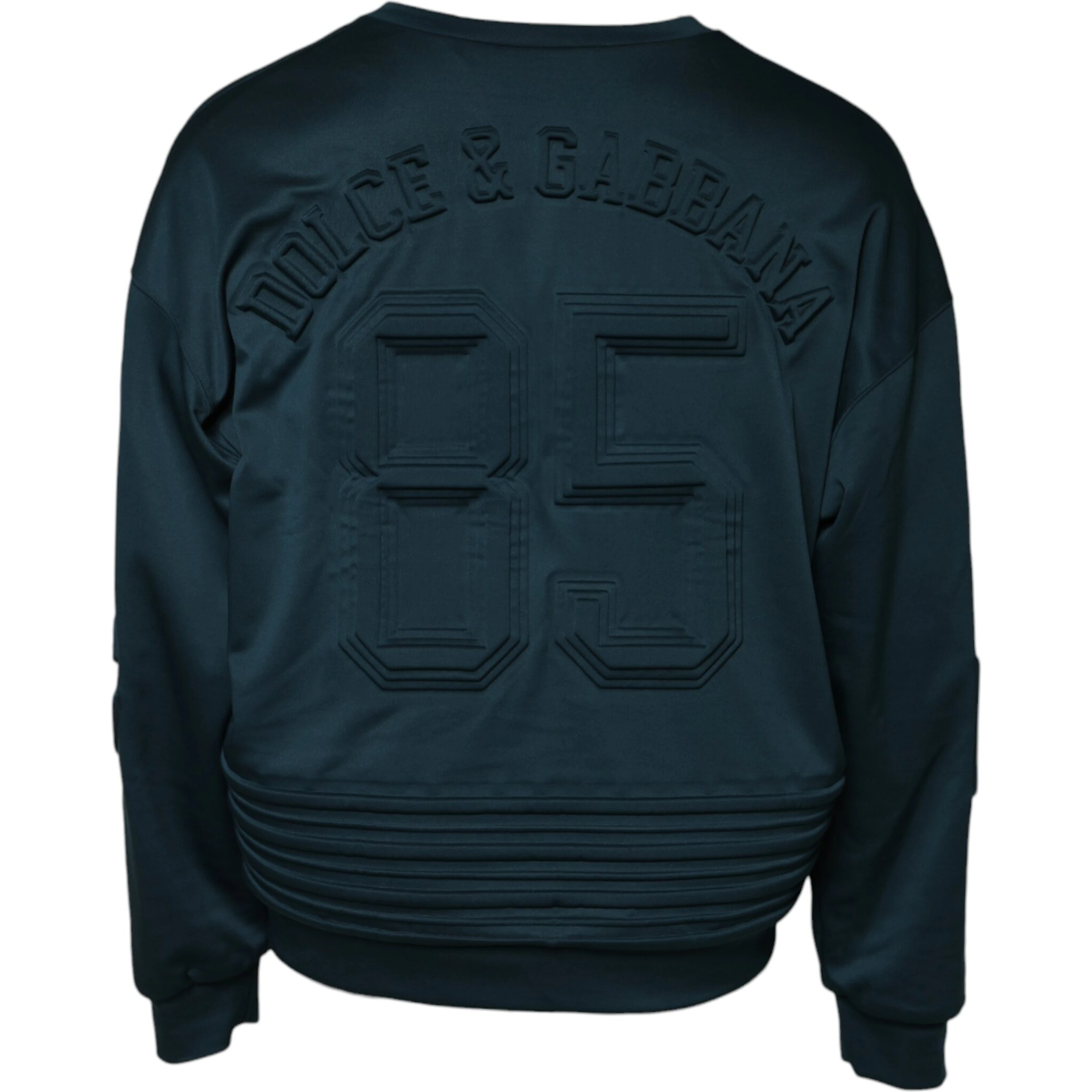 Dark Green Embossed Logo Pullover Sweater