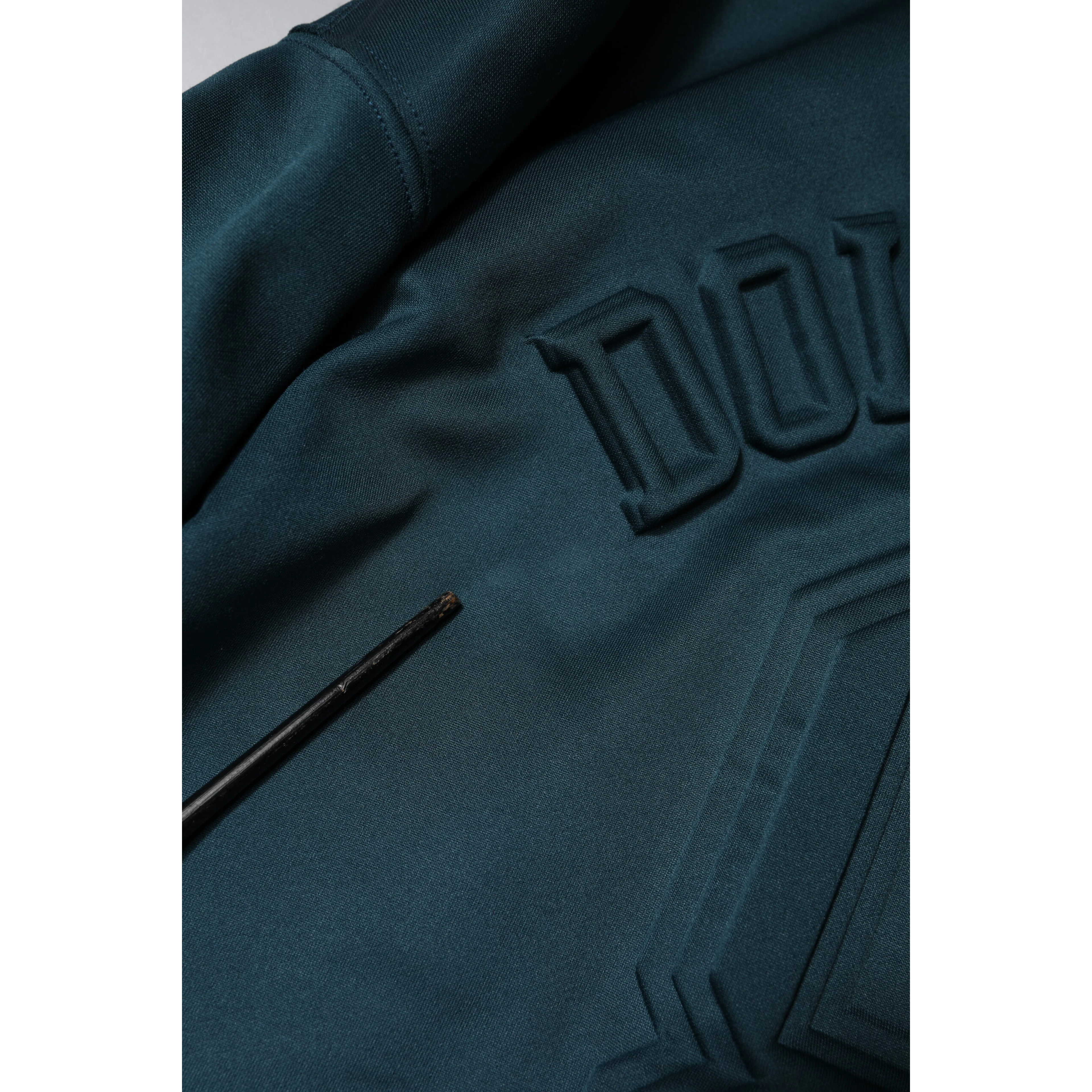 Dark Green Embossed Logo Pullover Sweater