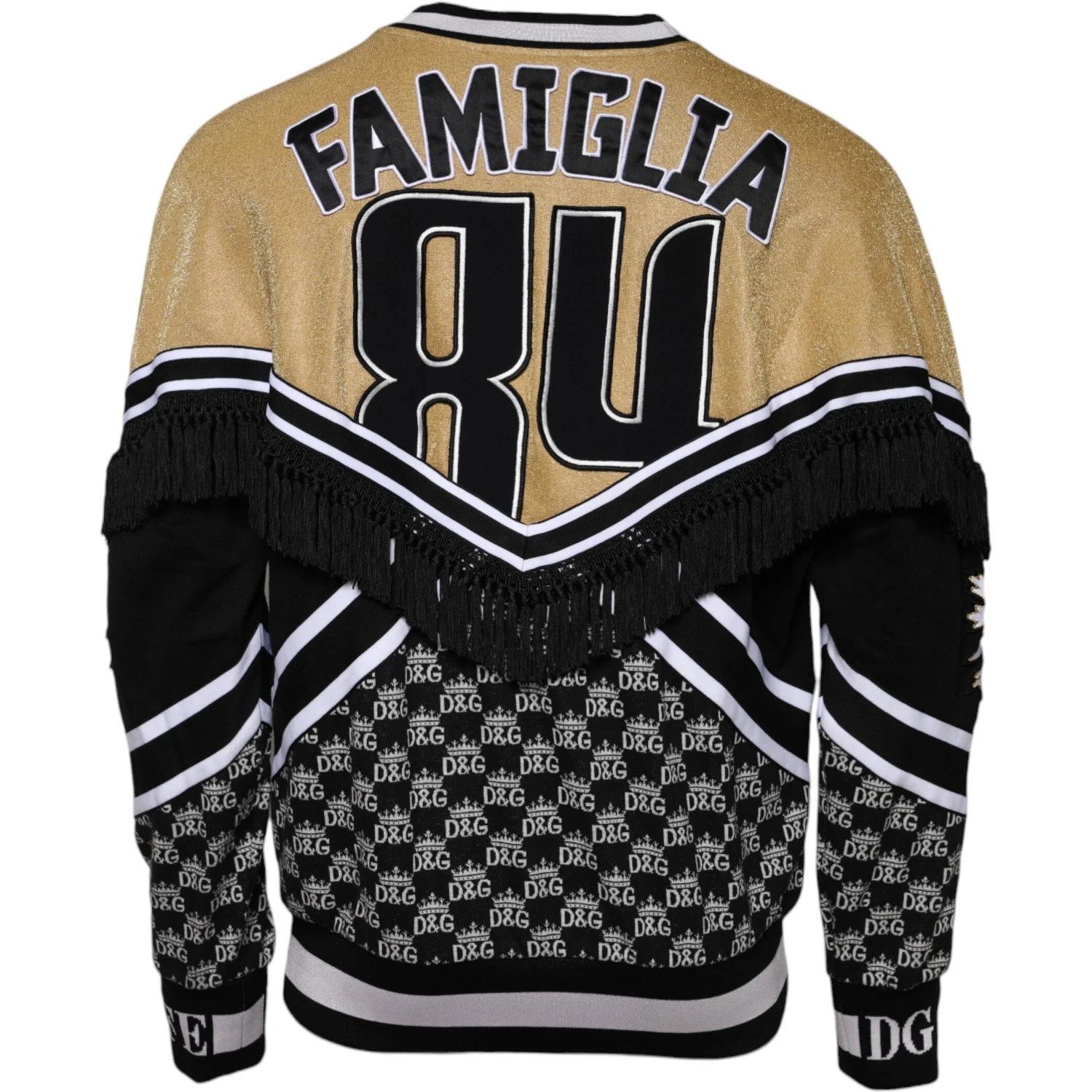 Multicolor Cotton Crew Neck Pullover Sweater