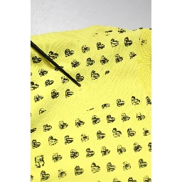 Yellow Heart Crew Neck Men Pullover Sweater