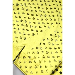 Yellow Heart Crew Neck Men Pullover Sweater