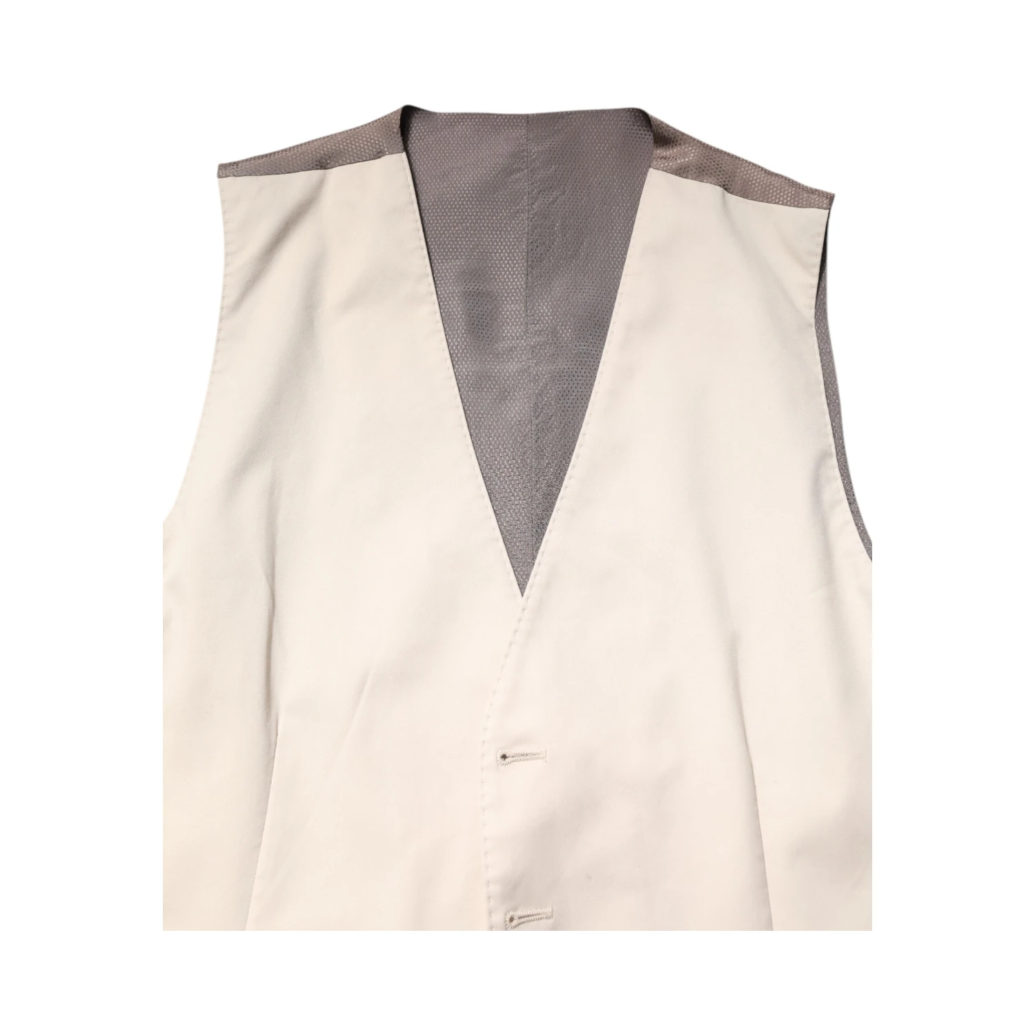 Beige Gray Dress Men Formal Waistcoat Vest