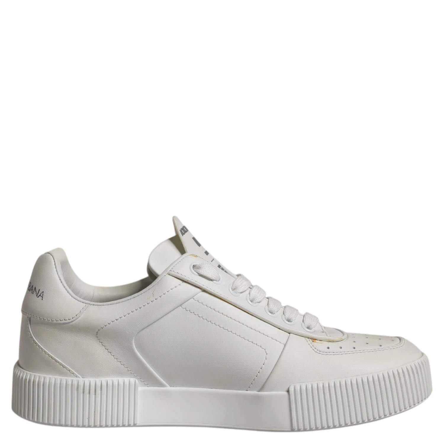 White Miami Leather Low Top Sneakers Shoes