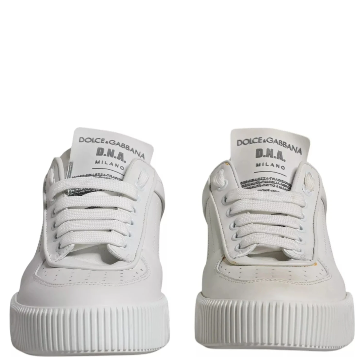 White Miami Leather Low Top Sneakers Shoes