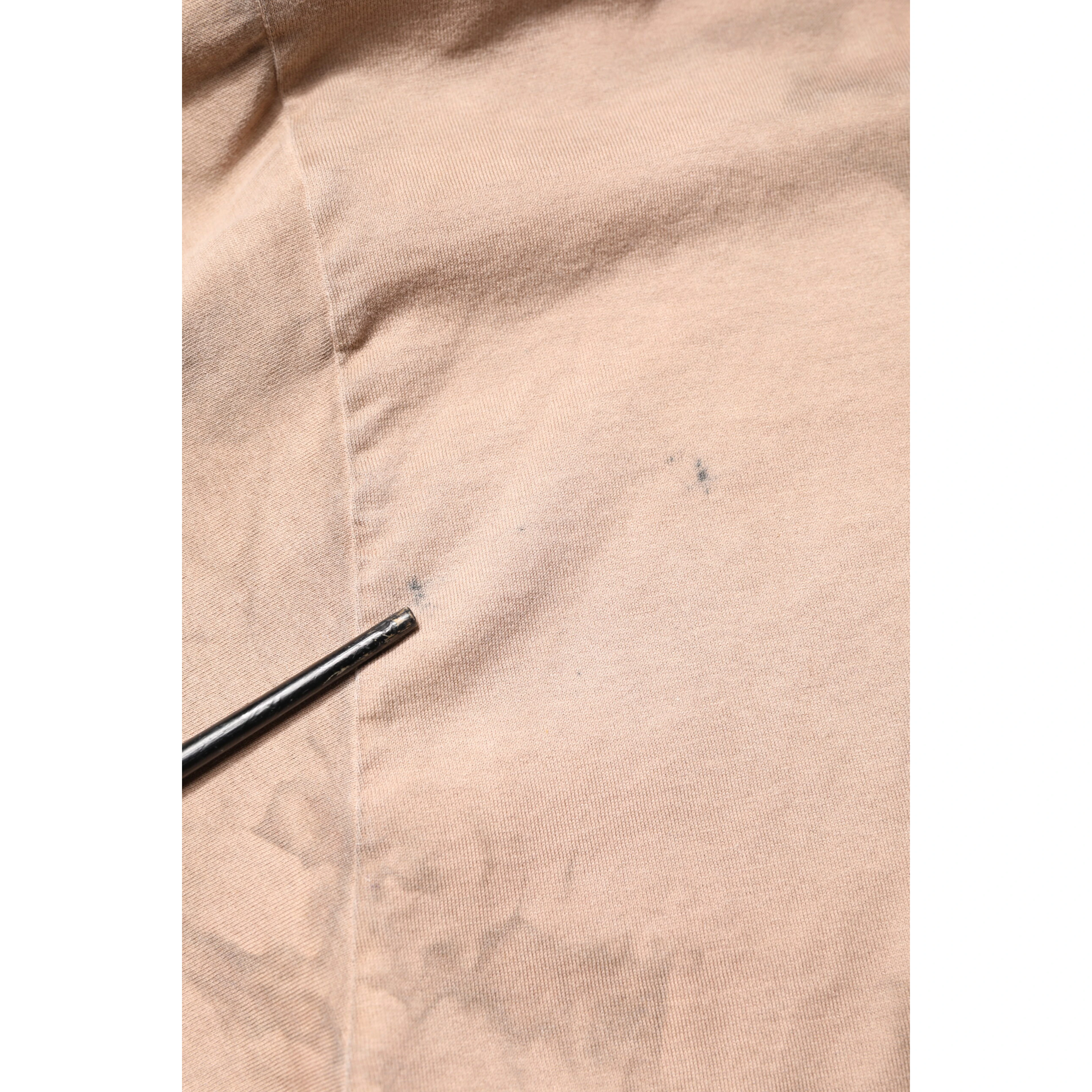 Beige Tie Dye Logo Print Cropped T-shirt