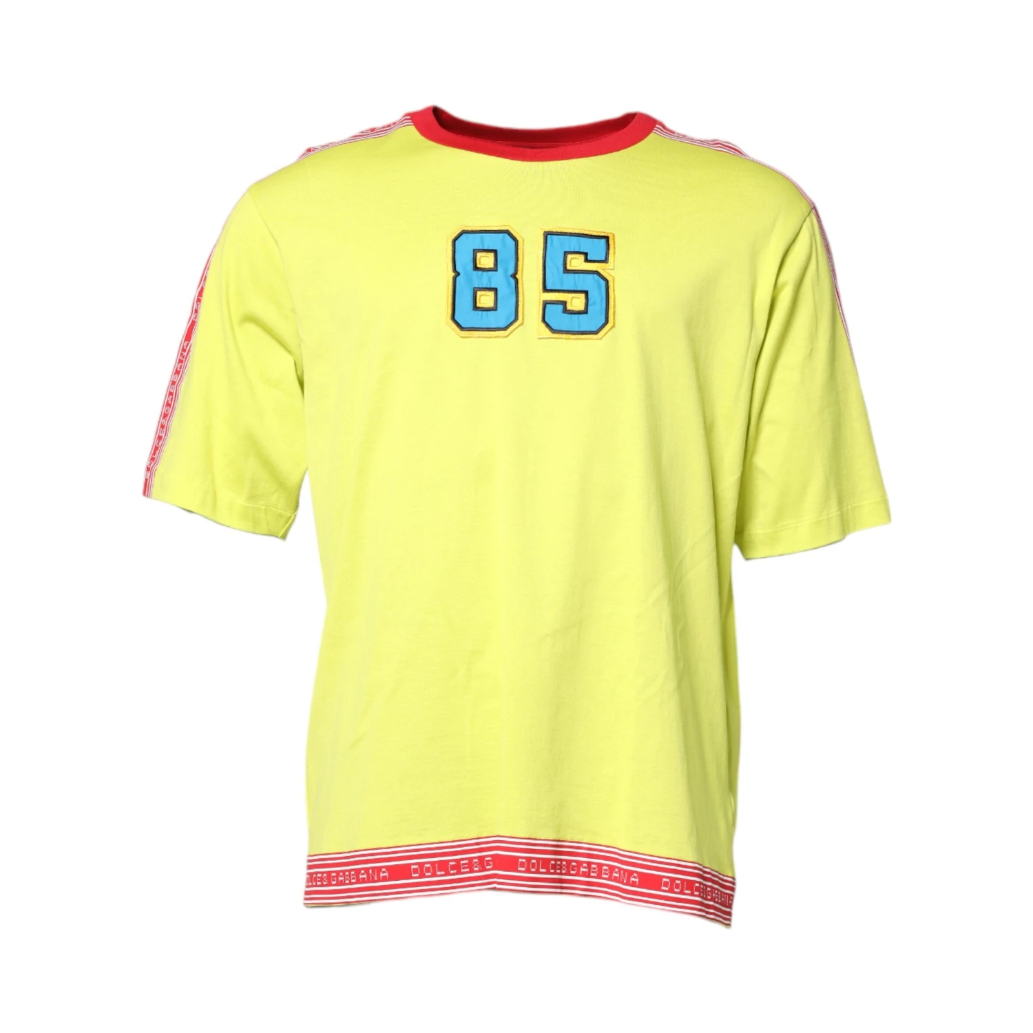 Green Cotton 85 Patch Crew Neck T-shirt