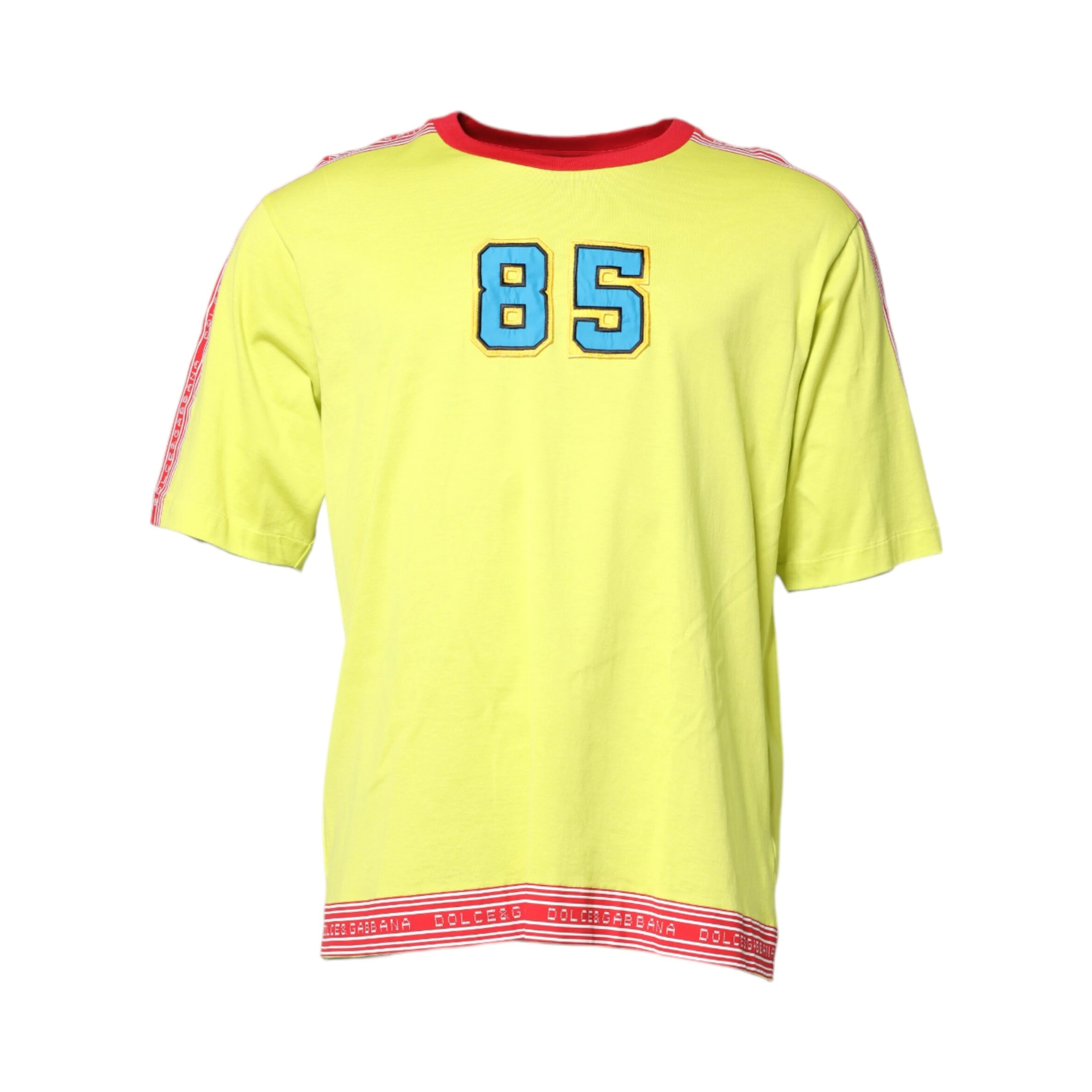 Green Cotton 85 Patch Crew Neck T-shirt